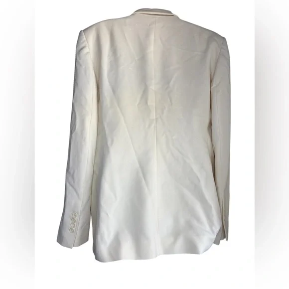 NWT ZARA TAILORED DOUBLE
BREASTED BLAZER ecru color XL - Picture 5 of 11